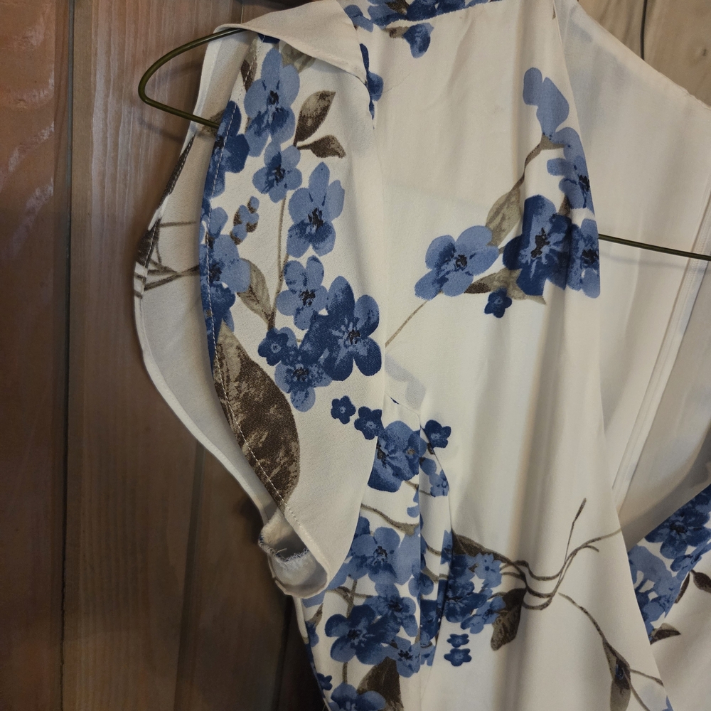 NWT Lulus French Countryside White Floral Print High-Low Dress.  - Picture 7 of 9